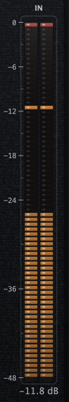 Stereo input meters