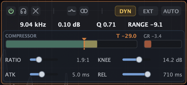 Inline band panel