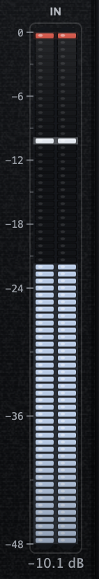 Stereo input meters